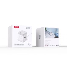 Мережевий Подовжувач XO WL20 20W Square Socket 4AC +USB-A+1USB-C PD/QC 2m М'ят.упак.