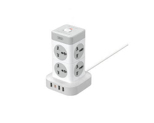 Мережевий Подовжувач XO WL21 Tower Shaped 8AC socket+3USB-A+1USB-C 2m М'ят.упак. Мережевий Подовжувач XO WL21 Tower Shaped 8AC socket+3USB-A+1USB-C 2m М'ят.упак.