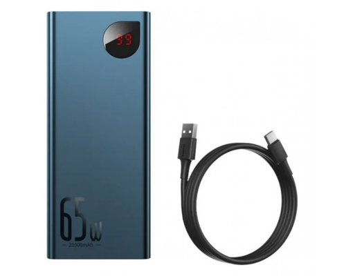 Універсальна Мобільна Батарея Power Bank Baseus Adaman Metal 65W 20000 mAh Cable USB to Type-C 3A 0.3 (PPIMDA-D) Універсальна Мобільна Батарея Power Bank Baseus Adaman Metal 65W 20000 mAh Cable USB to Type-C 3A 0.3 (PPIMDA-D)