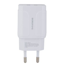 Мережевий Зарядний Пристрій Borofone BA37A Lightning 2USB 2.4A