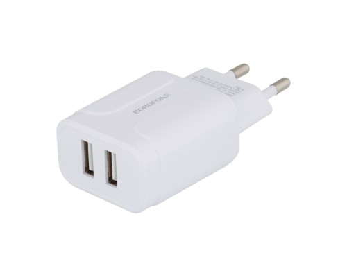 Мережевий Зарядний Пристрій Borofone BA37A Lightning 2USB 2.4A Мережевий Зарядний Пристрій Borofone BA37A Lightning 2USB 2.4A