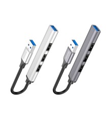 Хаб USB Hoco HB26 4 in 1 adapter(USB to USB3.0+USB2.0*3)