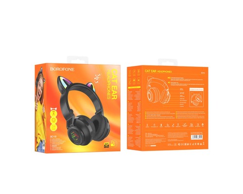 Бездротова Стерео Гарнітура Borofone BO18 Cat Ear Бездротова Стерео Гарнітура Borofone BO18 Cat Ear
