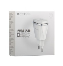 Мережевий Зарядний Пристрій Borofone BA2A 2 USB 2.4A