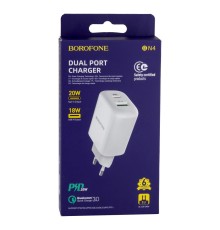 Мережевий Зарядний Пристрій Borofone BN4 PD 20W QC3.0