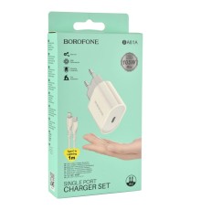 Мережевий Зарядний Пристрій Borofone BA61A Type-C to Lightning 5V 2,1A 10.5W
