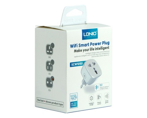 Смарт Розетка WiFI Smart Power Plug LDNIO SCW1050 М'ят.упак. Смарт Розетка WiFI Smart Power Plug LDNIO SCW1050 М'ят.упак.