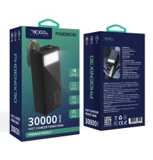 Універсальна Мобільна Батарея Power Bank Ridea RP-D30L Phoenix30 10W digital display + lamp 30000 mAh Мятая упаковка