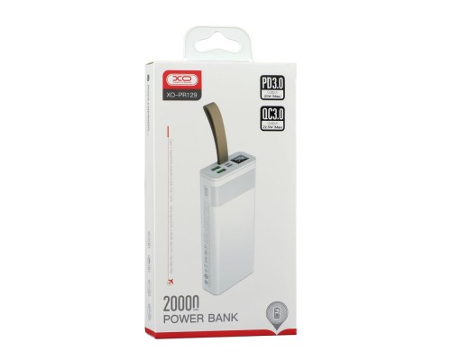 Універсальна Мобільна Батарея Power Bank XO PR129 PD 20W 22.5W 20000 mAh Універсальна Мобільна Батарея Power Bank XO PR129 PD 20W 22.5W 20000 mAh