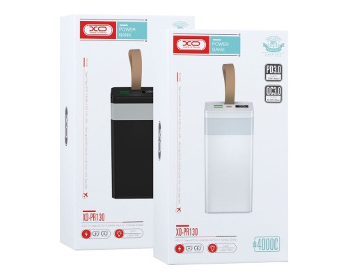 Універсальна Мобільна Батарея Power Bank XO PR130 PD 20W QC 22.5W 40000 mAh Універсальна Мобільна Батарея Power Bank XO PR130 PD 20W QC 22.5W 40000 mAh
