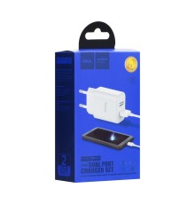 Мережевий Зарядний Пристрій Hoco C62A Victoria Type-C 2USB 2.1A
