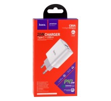 Мережевий Зарядний Пристрій Hoco C80A PD20W + QC 3.0 