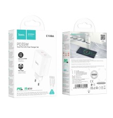 Мережевий Зарядний Пристрій Hoco C108A Leader PD35W/QC Type-C to Type-C