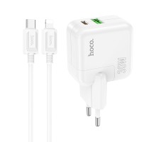 Мережевий Зарядний Пристрій Hoco C111A Lucky PD30W+QC3.0 Type-C to Lightning 