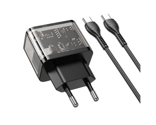 Мережевий Зарядний Пристрій Hoco N34 Dazzling PD20W+QC3.0 Type-C to Type-C 