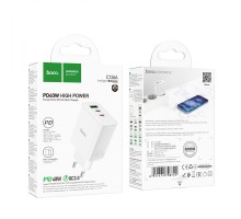 Мережевий Зарядний Пристрій Hoco C126A Pure PD+QC 40W(2C1A) 