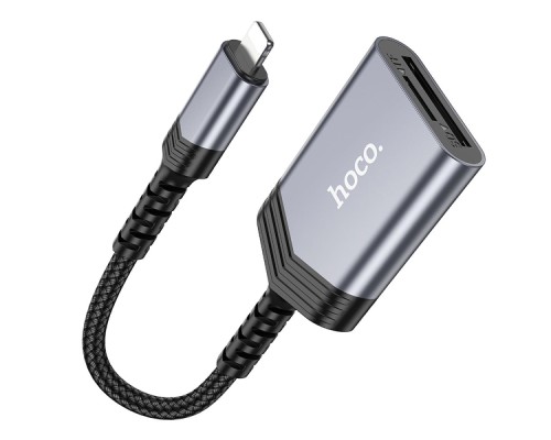 Перехідник Hoco UA25 2-in-1 card reader Lightning Перехідник Hoco UA25 2-in-1 card reader Lightning