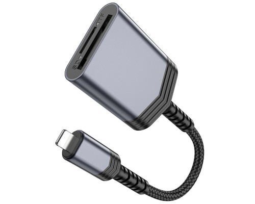 Перехідник Hoco UA25 2-in-1 card reader Lightning Перехідник Hoco UA25 2-in-1 card reader Lightning