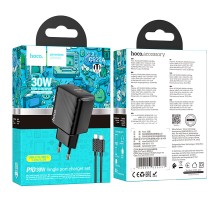 Мережевий Зарядний Пристрій Hoco CS22A 1USB-C PD/QC 30W+Type-C to Type-C 