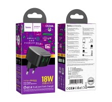 Мережевий Зарядний Пристрій Hoco CS34A 2USB QC 18W 