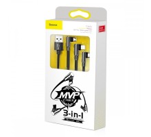 Кабель Baseus MVP 3-in-1 USB to Micro / Lightning / Type-C 3.5A 1.2m CAMLT-WZ 