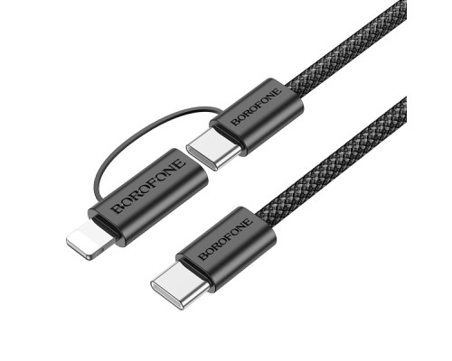 Кабель USB Borofone BX104 Primo two-in-one 60W Type-C to Type-C/iP PD27W Кабель USB Borofone BX104 Primo two-in-one 60W Type-C to Type-C/iP PD27W