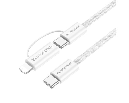 Кабель USB Borofone BX104 Primo two-in-one 60W Type-C to Type-C/iP PD27W Кабель USB Borofone BX104 Primo two-in-one 60W Type-C to Type-C/iP PD27W