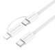 Кабель USB Borofone BX104 Primo two-in-one 60W Type-C to Type-C/iP PD27W