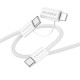 Кабель USB Borofone BX104 Primo two-in-one 60W Type-C to Type-C/iP PD27W