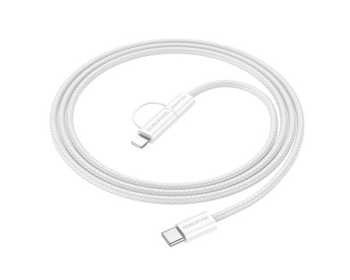 Кабель USB Borofone BX104 Primo two-in-one 60W Type-C to Type-C/iP PD27W Кабель USB Borofone BX104 Primo two-in-one 60W Type-C to Type-C/iP PD27W