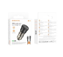 Автомобільний Зарядний Пристрій Borofone BZ24 1USB-C QC/PD20W+Type-C to Type-C 