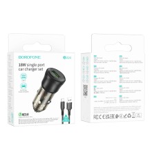 Автомобільний Зарядний Пристрій Borofone BZ23 1USB QC18W+Type-C
