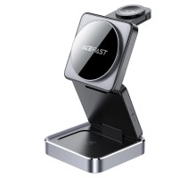 Бездротовий зарядний пристрій ACEFAST E20 desktop 3-in-1 wireless charging holder Black (6974316283478)