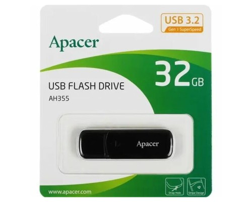 Flash Apacer USB 3.0 AH355 32Gb black (AP32GAH355B-1) 