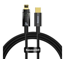 Кабель Baseus Explorer Series Auto Power-Off Fast Charging Data Cable Type-C to IP 20W 2m Black (CATS000101)