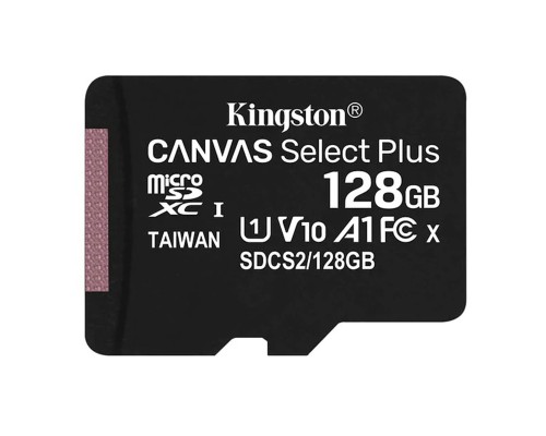 microSDXC (UHS-1) Kingston Canvas Select Plus 128Gb class 10 А1 (R-100MB/s) (SDCS2/128GBSP) 