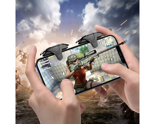 Ігровий контролер HOCO GM5 Wolf mobile game buttons Black Metal Gray (6931474751492) 