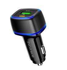 Автомобільний зарядний пристрій BOROFONE BZ14A Mercury PD20W+QC3.0  Black (BZ14AB)