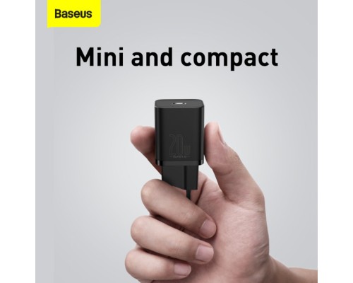 Мережевий зарядний пристрій Baseus Super Si Quick Charger 1C 20W EU Black (CCSUP-B01) Мережевий зарядний пристрій Baseus Super Si Quick Charger 1C 20W EU Black (CCSUP-B01)