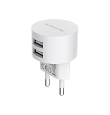 Мережевий зарядний пристрій BOROFONE BA23A Brilliant dual port charger set(Type-C) White (BA23ACW)
