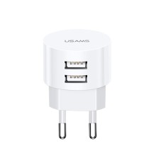 МЗП Usams Travel Charging Set Send-Tu Series (T20 Dual USB Round Charger+U35 Type-C cable) White (XTXLOGT18TC05)