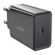 Мережевий зарядний пристрій Baseus Speed Mini Quick Charger 1C 20W EU Black (CCFS-SN01)