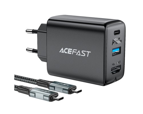 Мережевий зарядний пристрій ACEFAST A17 65W GaN multi-function HUB charger set Black (AFA17B) Мережевий зарядний пристрій ACEFAST A17 65W GaN multi-function HUB charger set Black (AFA17B)