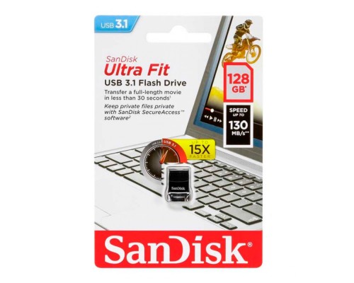 USB флеш накопичувач SanDisk 128Gb Ultra Fit USB 3.1 (SDCZ430-128G-G46) 