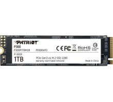 Накопичувач SSD M.2 Patriot P300 1TB NVMe 2280 PCIe 3.0x4 3D NAND TLC (P300P1TBM28)