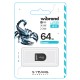 USB флеш накопичувач Wibrand 64GB Scorpio Black USB 2.0 (WI2.0/SC64M3B) 