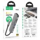 USB-хаб HOCO HB28 Type-C multi-function converter(HDTV+USB3.0+USB2.0+SD+TF+PD) Metal Gray (6931474769336) 