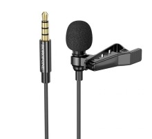 Бездротова мікрофонна система BOROFONE BFK11 Elegant lavalier microphone 3.5mm Black (6941991106668)