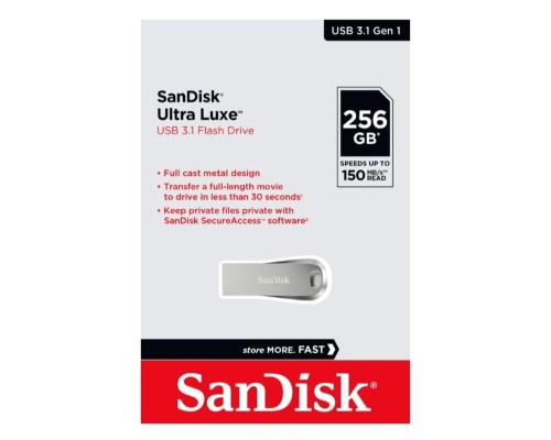 Flash SanDisk USB 3.1 Ultra Luxe 256Gb (150Mb/s) (SDCZ74-256G-G46) 