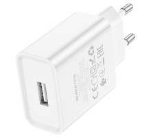 Мережевий зарядний пристрій BOROFONE BA74A Aspirer single port charger White (BA74AW)